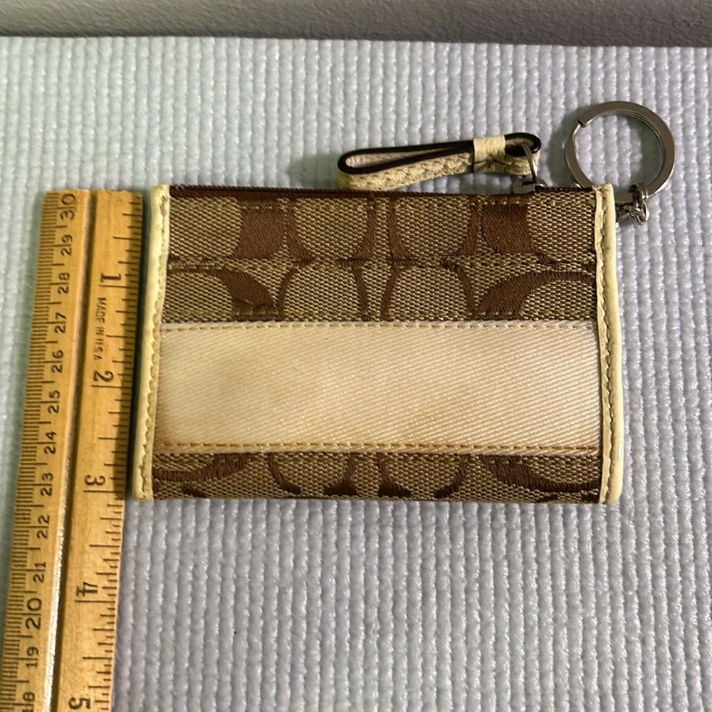 COACH Signature Silver Keychain Pouch Change Purse Wallet - Picture 6 of 6